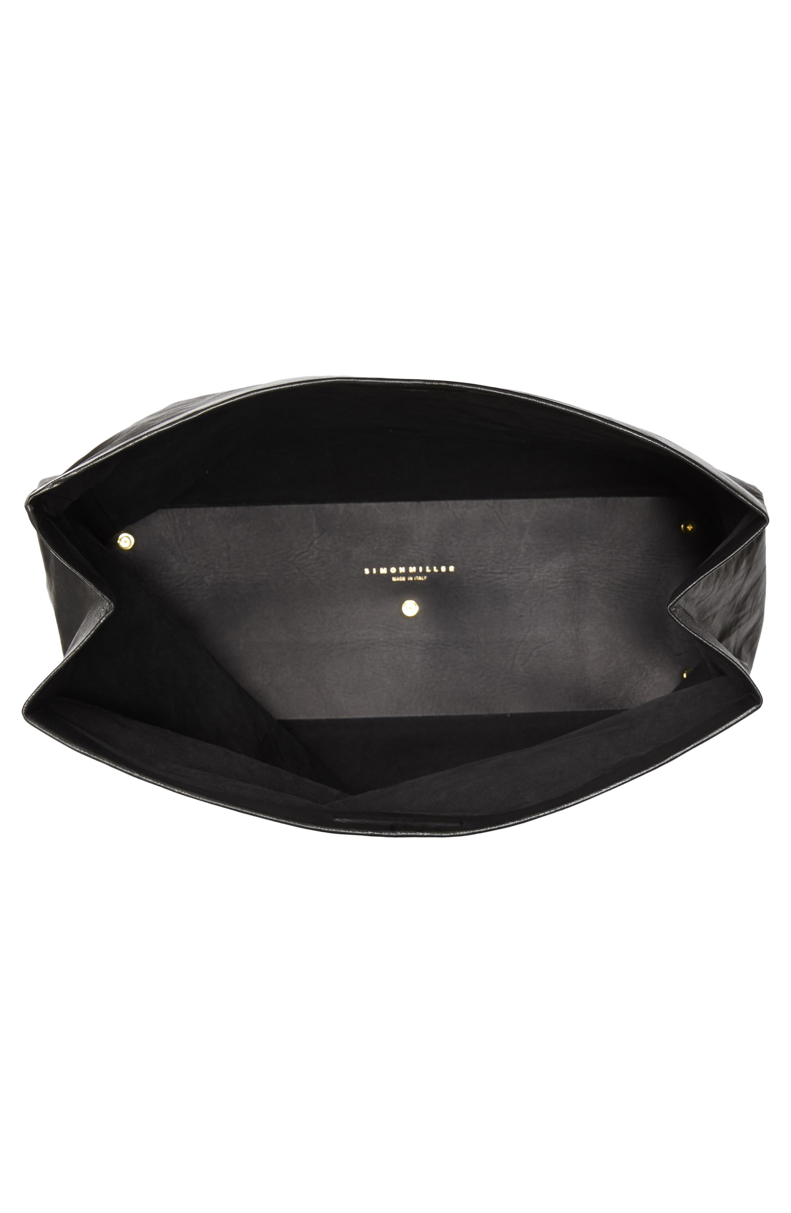 Simon Miller Lunchbag Leather Roll Top Clutch, Alternate, color, 