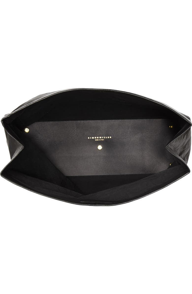 Simon Miller Lunchbag Leather Roll Top Clutch, Alternate, color,