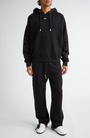 Off-White Stitch Arrow Cotton Skate Hoodie | Nordstrom