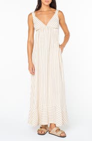 Roxy Wilder Coast Stripe Maxi Sundress