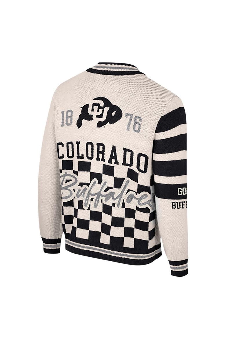 Women's Colosseum Cream Colorado Buffaloes Jacquard Full-Zip Sweater, Alternate, color, Cream