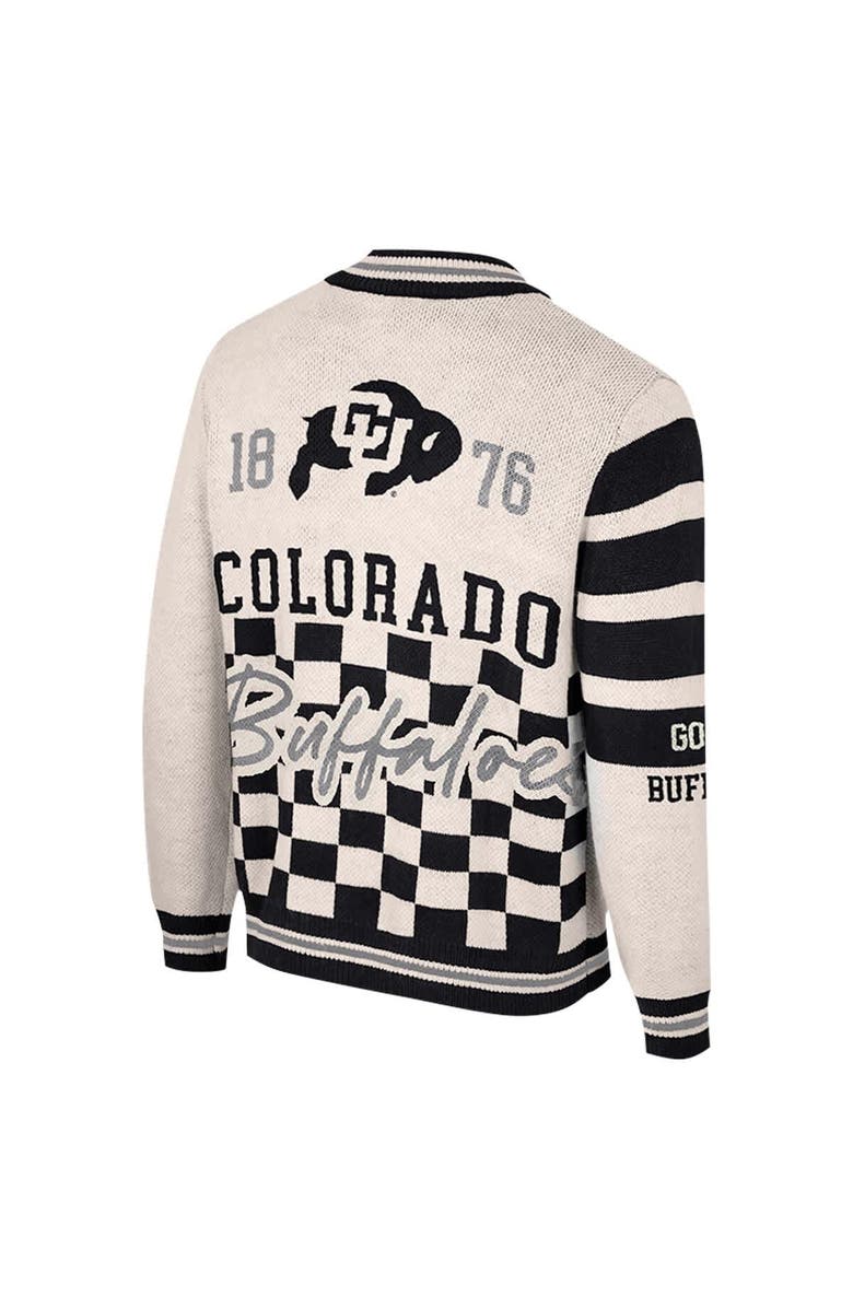 COLOSSEUM Women's Colosseum Cream Colorado Buffaloes Jacquard Full-Zip Sweater, Alternate, color, Cream