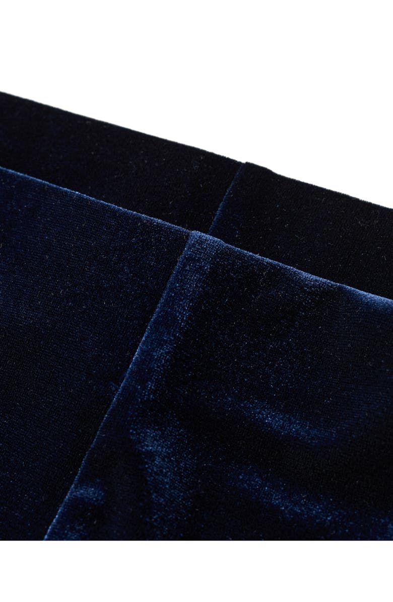 MANGO Wide Leg Velvet Pants, Alternate, color, Navy