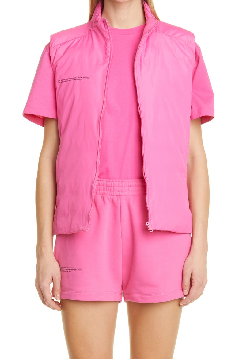 FLWRDWN™ Lite Recycled Nylon Puffer Vest, Main, color, FLAMINGO PINK