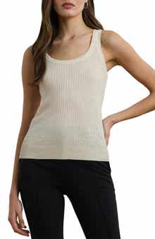 Lauren Ralph Lauren Linen Blend Rib Sweater Tank