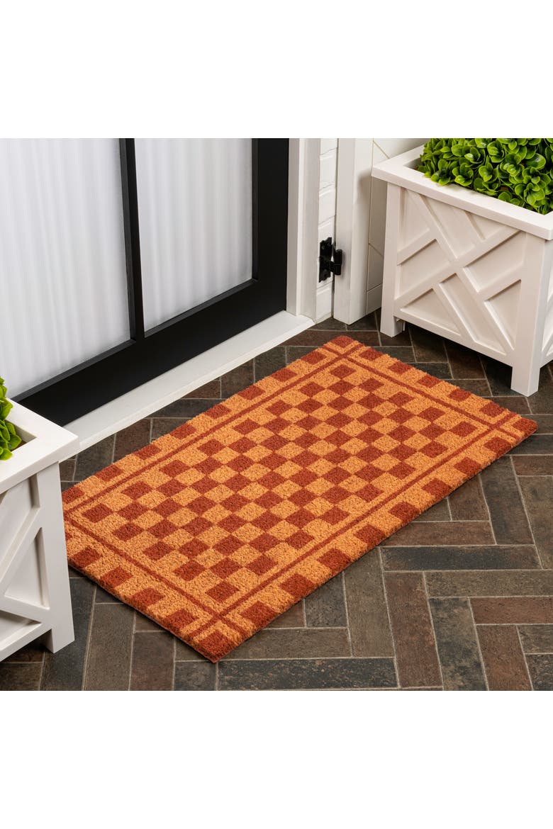 Peater Classic Casual Commerical Natural Coir Indoor/Outdoor Mat, Alternate, color, Natural Red