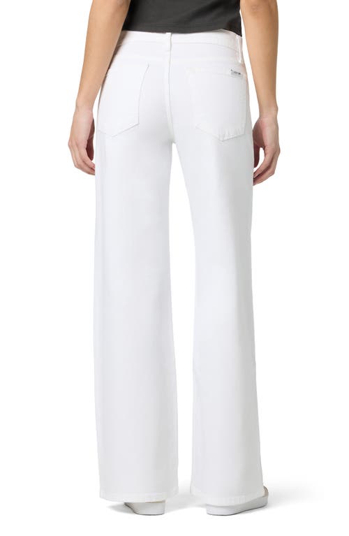 Joe's Low Rise Wide Leg Jeans In White