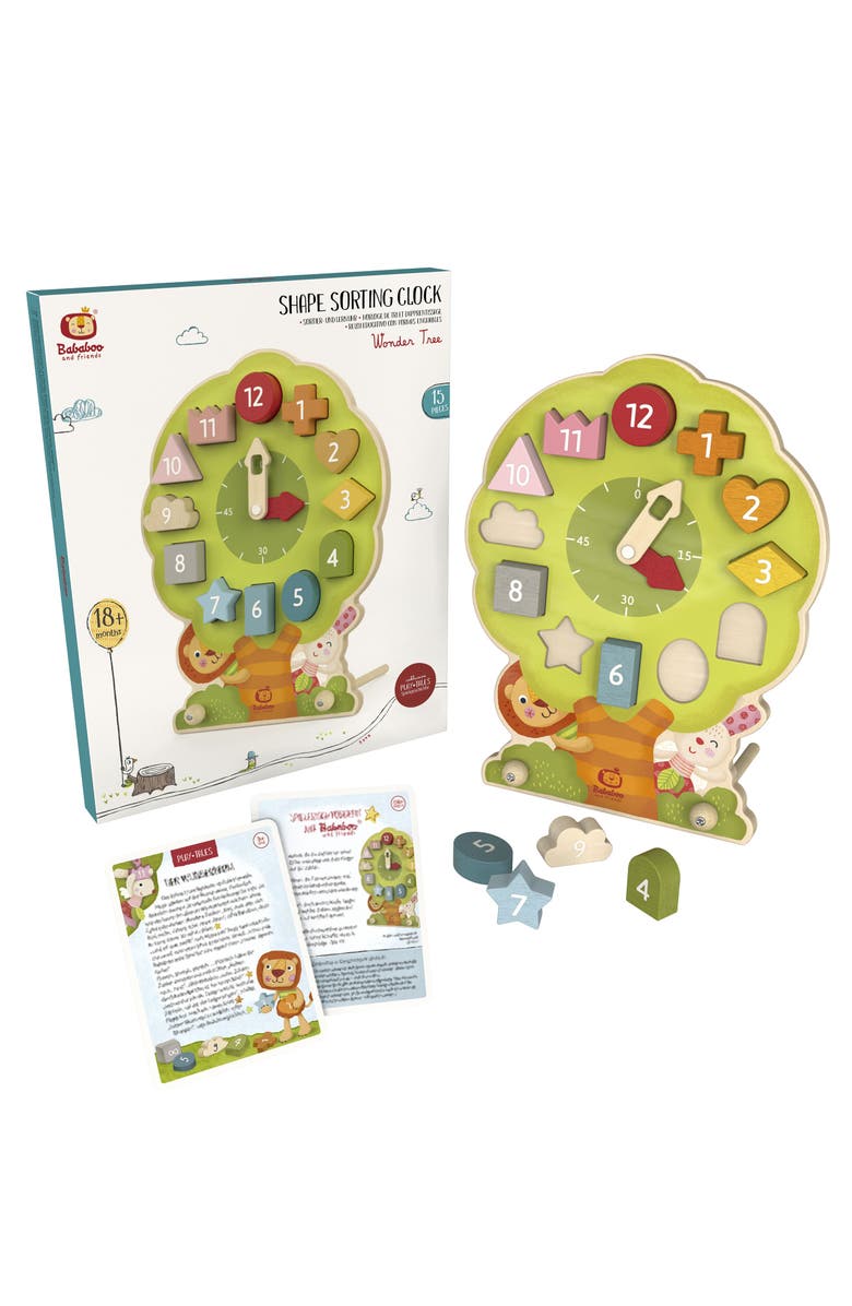 Bababoo and friends<sup>®</sup> Wonder Tree Shape Sorting Clock, Alternate, color, Multi / Green