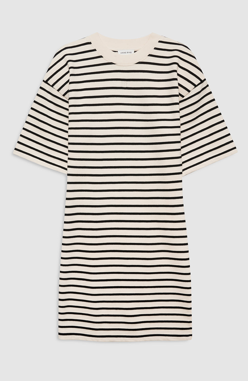 Anine Bing Mona Striped French Terry Dress In Multi
