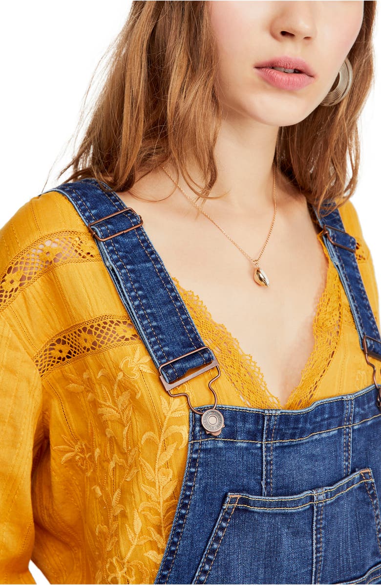 Free People Carly Flare Overalls, Alternate, color, 