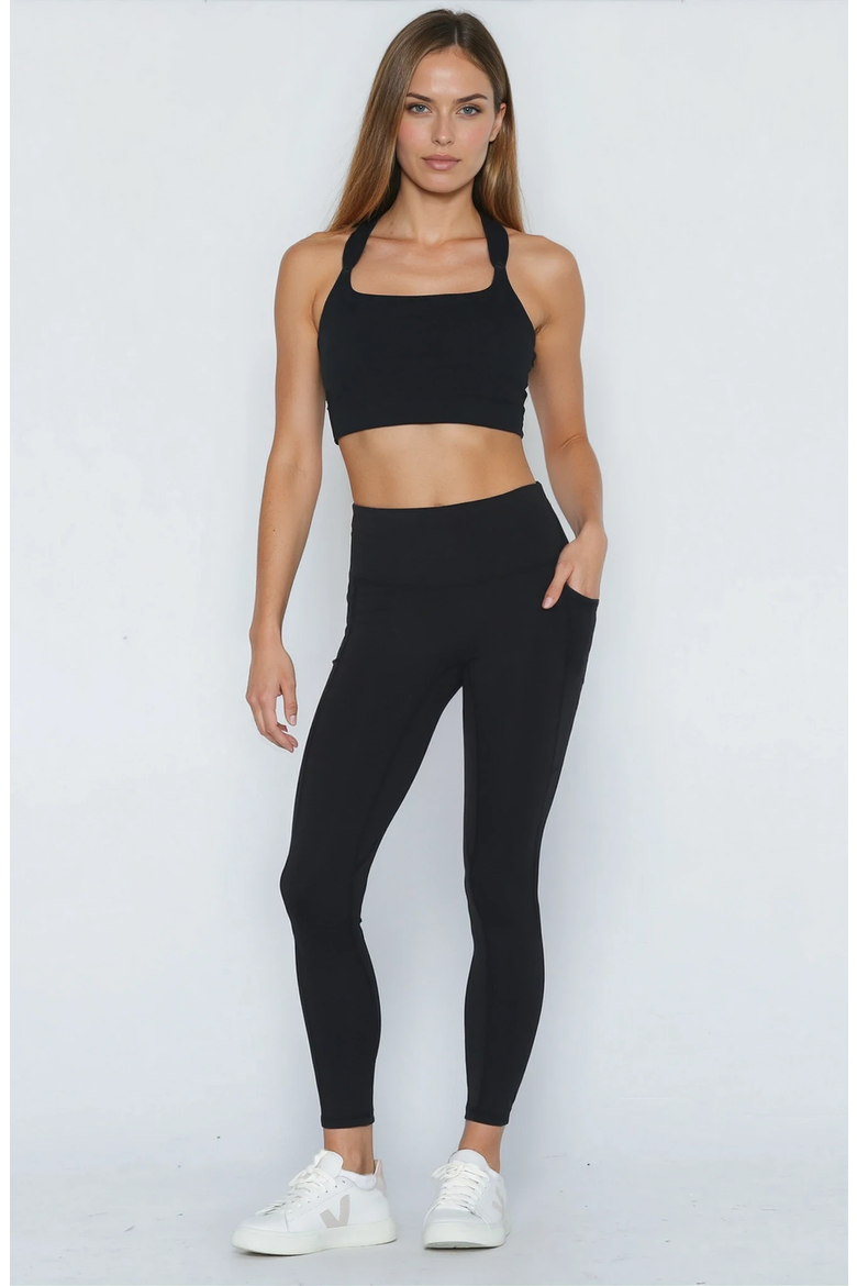 The Daily Support Pocket Postpartum Legging, Alternate, color, Noir