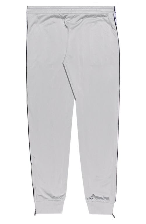 Kappa 222 Banda Rastoria Slim Fit Tricot Joggers In Grey/white/black