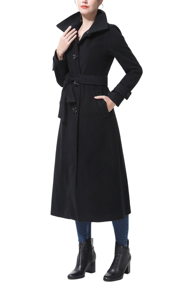 Women's Kataleya Belted Wool Coat, Alternate, color, Black