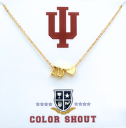 Color Shout Indiana University Gold Heart Necklace