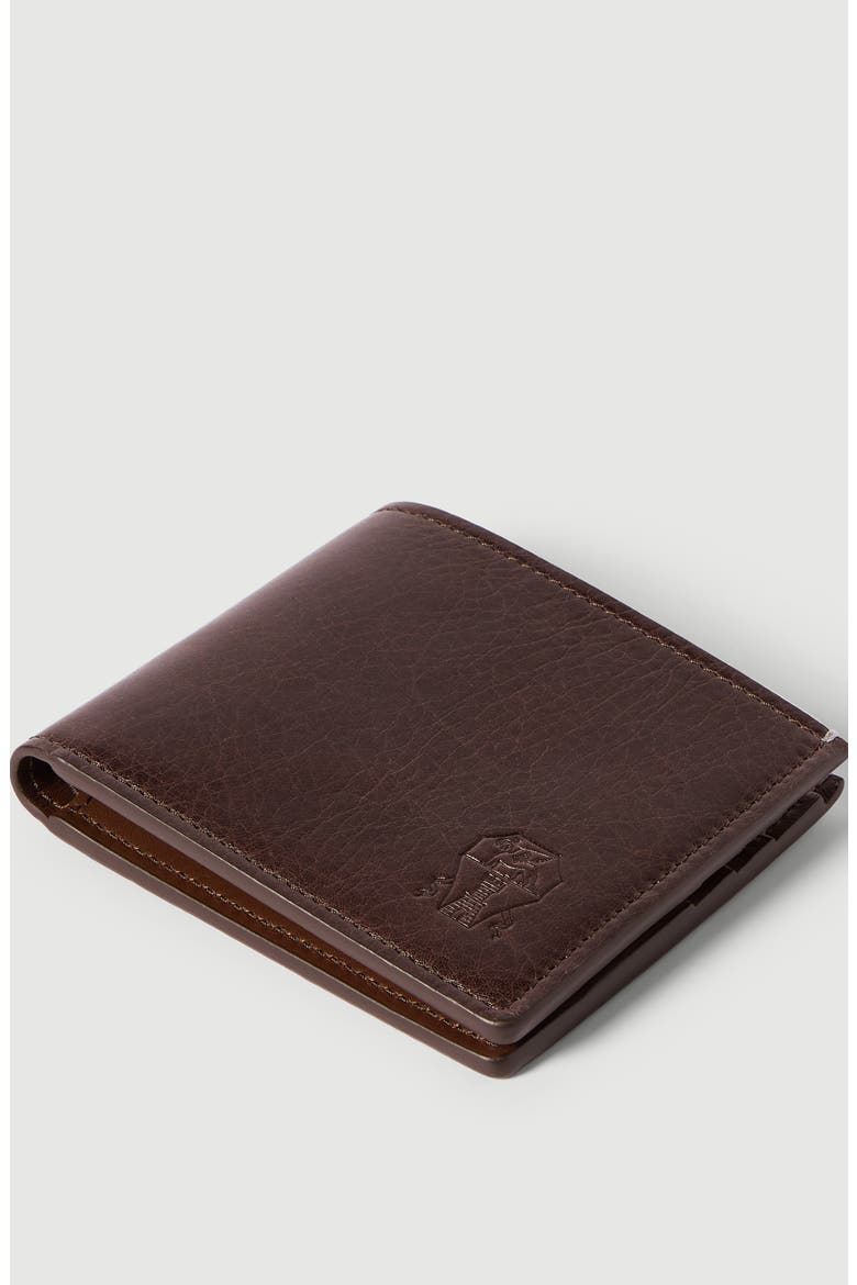Brushed leather wallet, Alternate, color, Brown