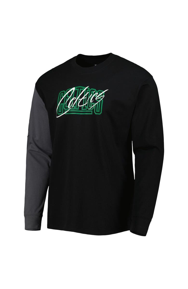 Nike Men's Nike Black Boston Celtics Courtside Versus Flight MAX90 Long Sleeve T-Shirt, Alternate, color, 
