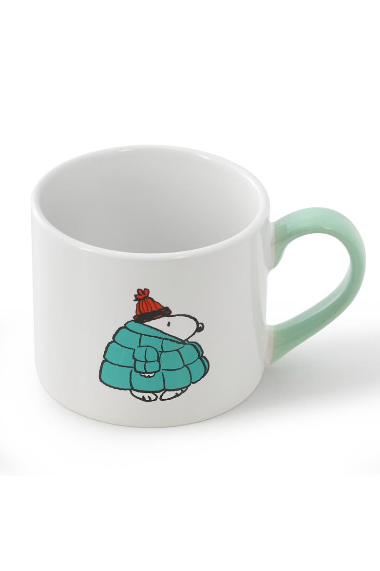 4 Piece 19 Ounce Stackable Stoneware Mug Set, Alternate, color, Green