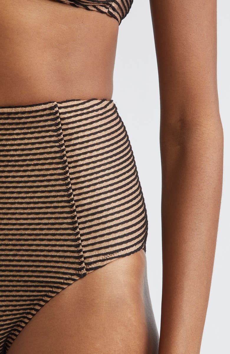 Ulla Johnson Zahara High Waist Bikini Bottoms, Alternate, color, Helios