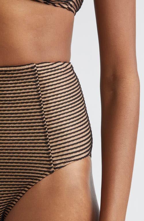Ulla Johnson Zahara High Waist Bikini Bottoms In Brown