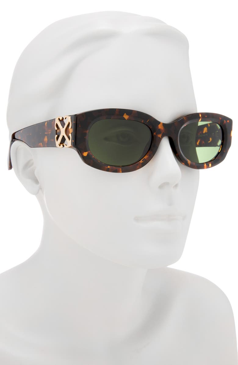 Off-White Palmer 52mm Sunglasses, Alternate, color, Havana Green