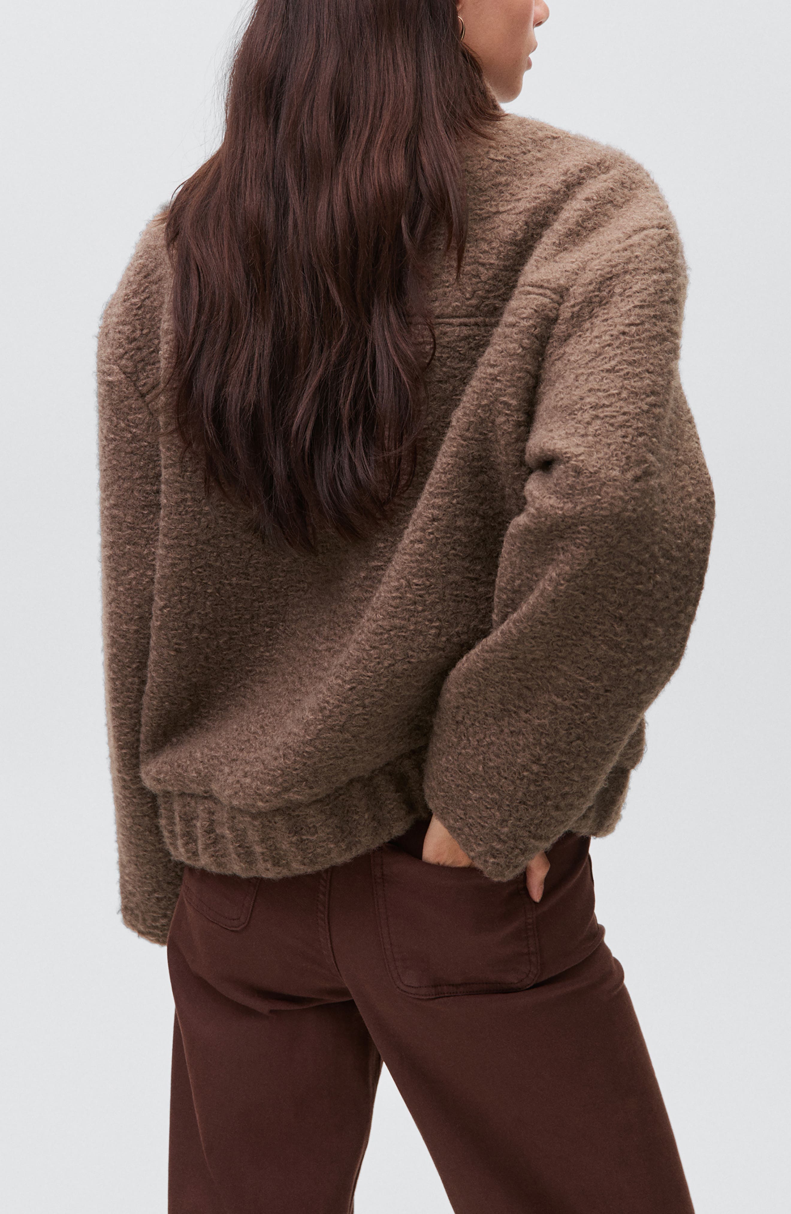 Faux Shearling Bomber Jacket - image 2