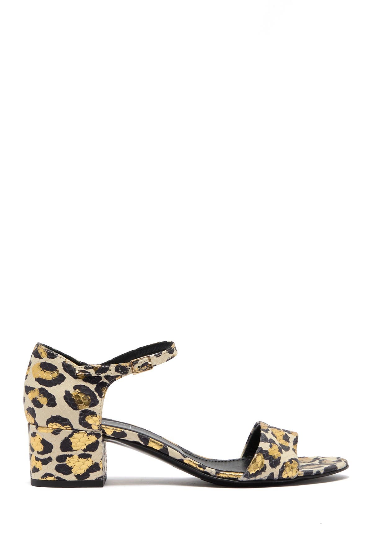 AGL Metallic Leopard Print Leather Sandal, Alternate, color, 