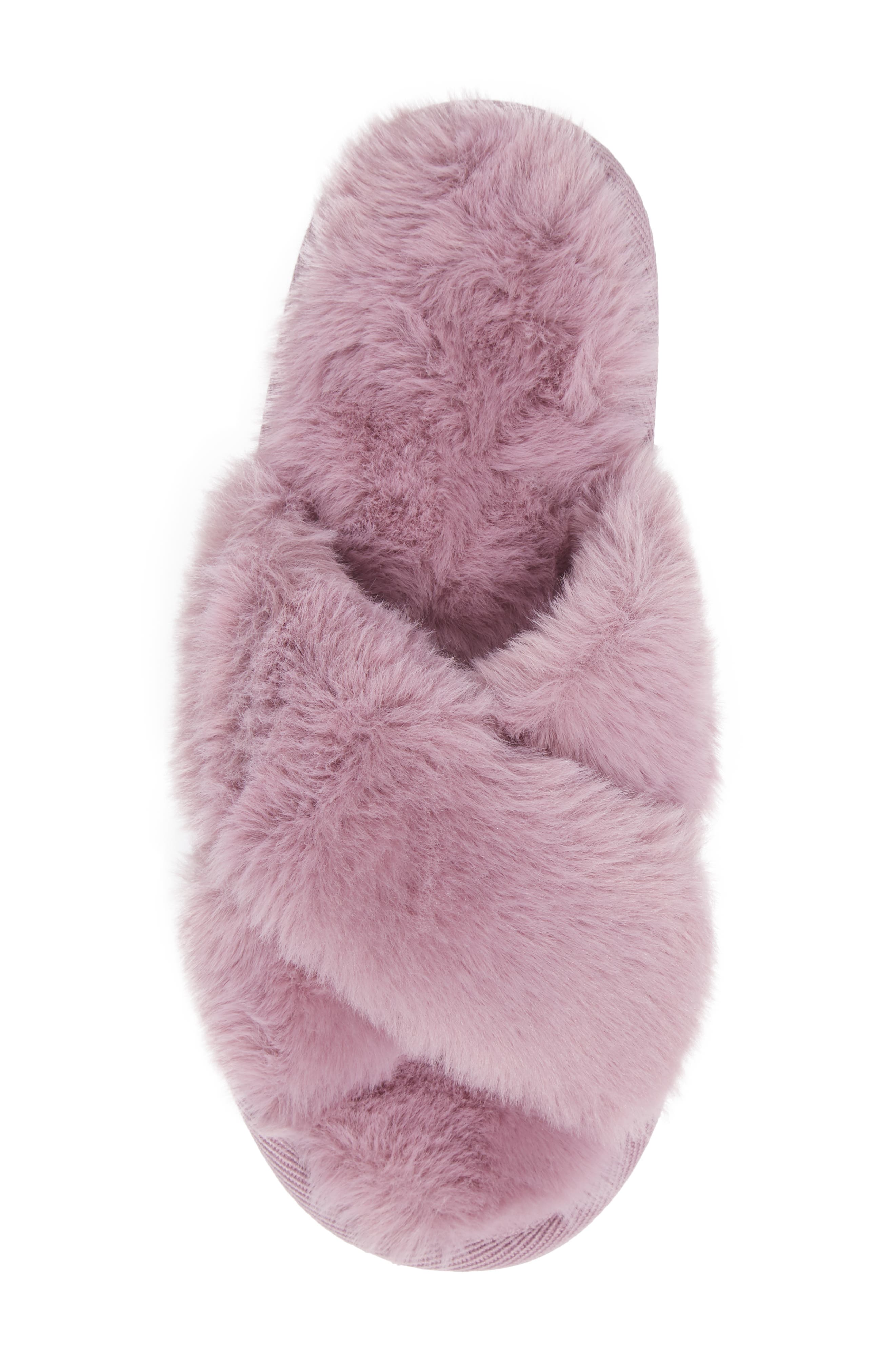 Snuggle Plush Faux Fur Slipper, Alternate, color, PURPLE MIST