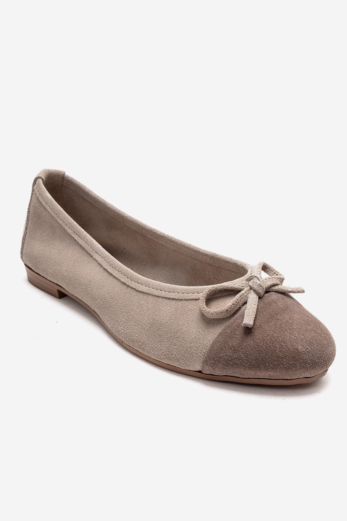 Boleo Leather Ballet Flat, Alternate, color, Beige Suede