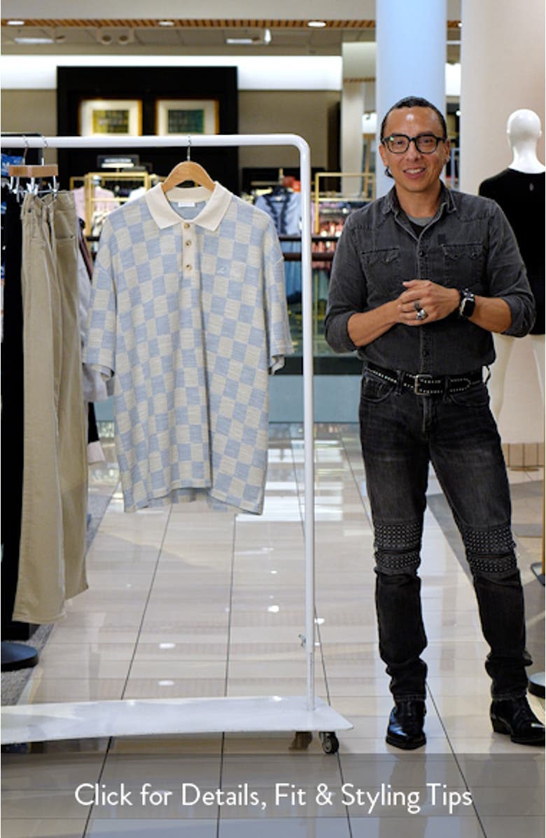 Branson Check Jacquard Jersey Polo, sales video thumbnail