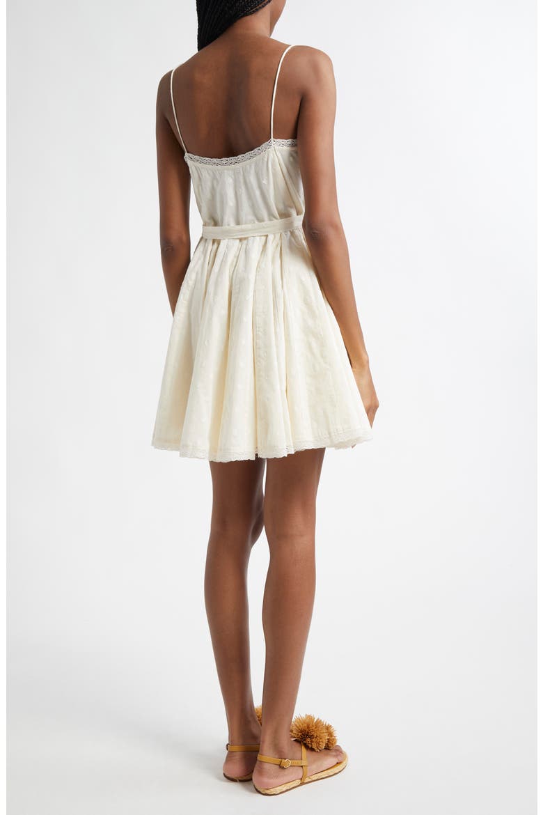 Beatriz Dot Jacquard Cotton Dress, Alternate, color, PRISTINE