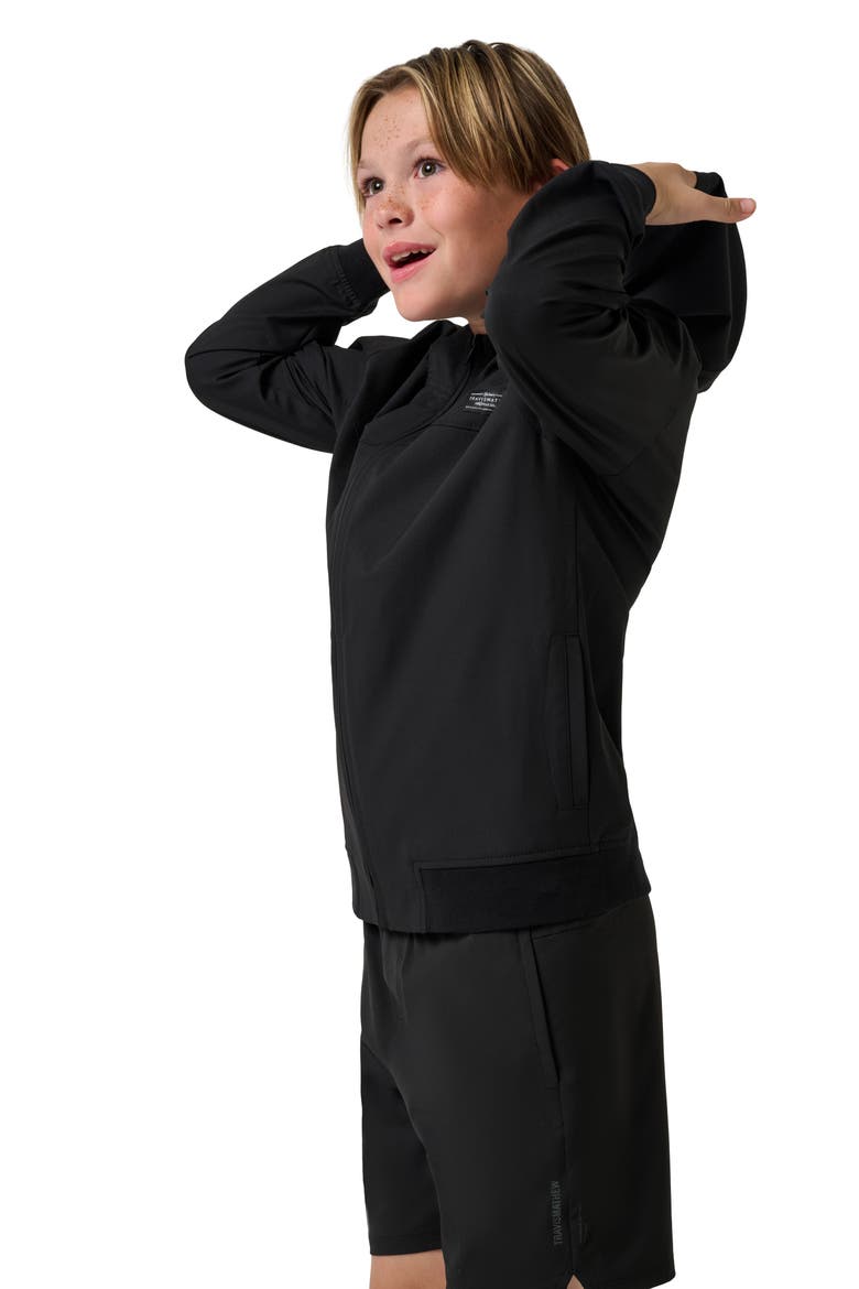 Kids' Y Wanderlust Hooded Zip-Up Golf Jacket, Alternate, color, BLACK