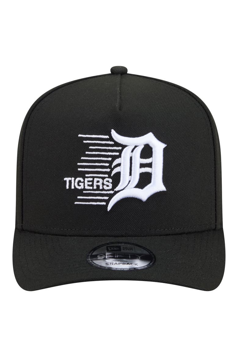 Men's New Era  Black Detroit Tigers Motion A-Frame 9FIFTY Snapback Hat, Alternate, color, Black