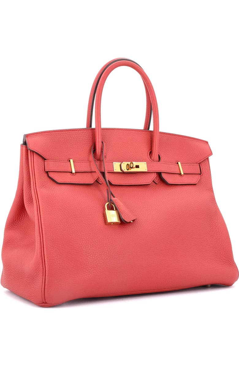 Pre-Owned Hermes Birkin Handbag Pink Clemence with Gold Hardware 35, Alternate, color, Bougainvillea