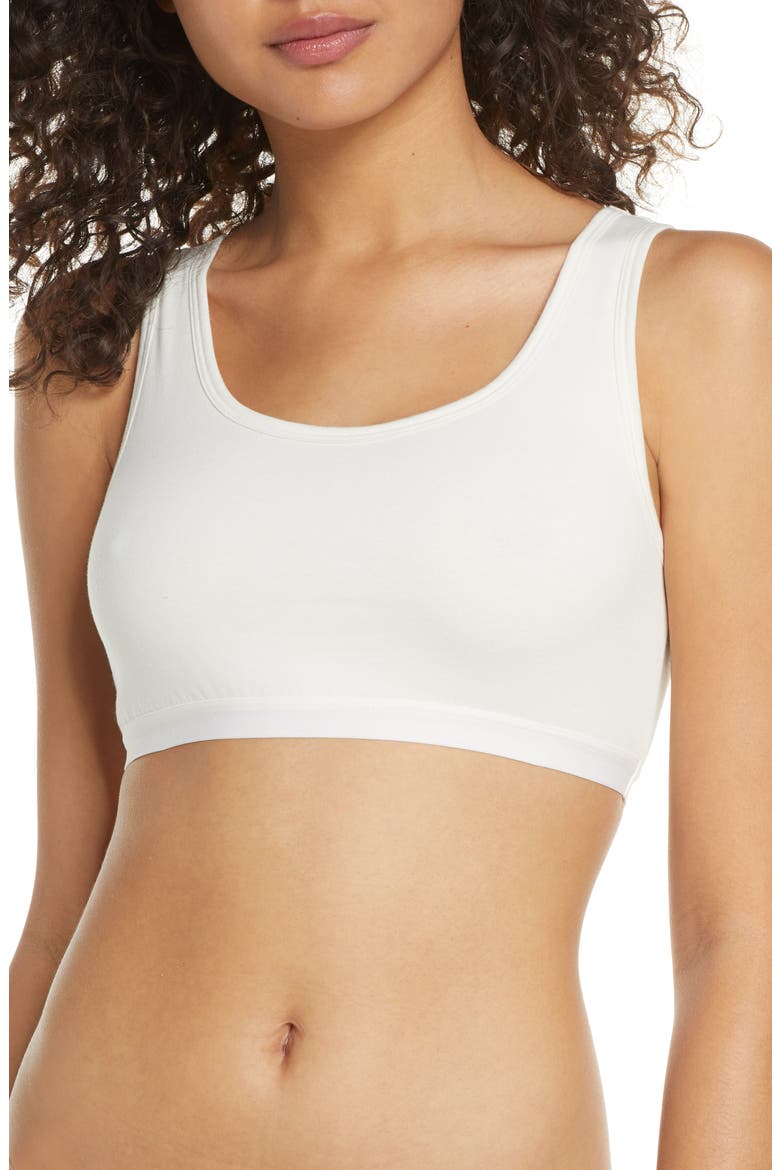 Scoop Neck Knit Bralette, Main, color, CLD CLOUD