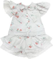 Petite Maison Kids Tulip Cotton Blouse and Shorts Set