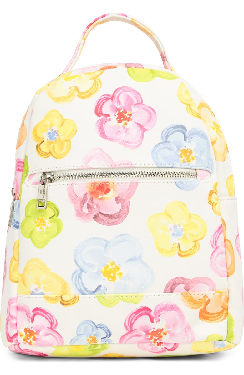 Madden Girl Faux Leather Print Backpack, Main, color,