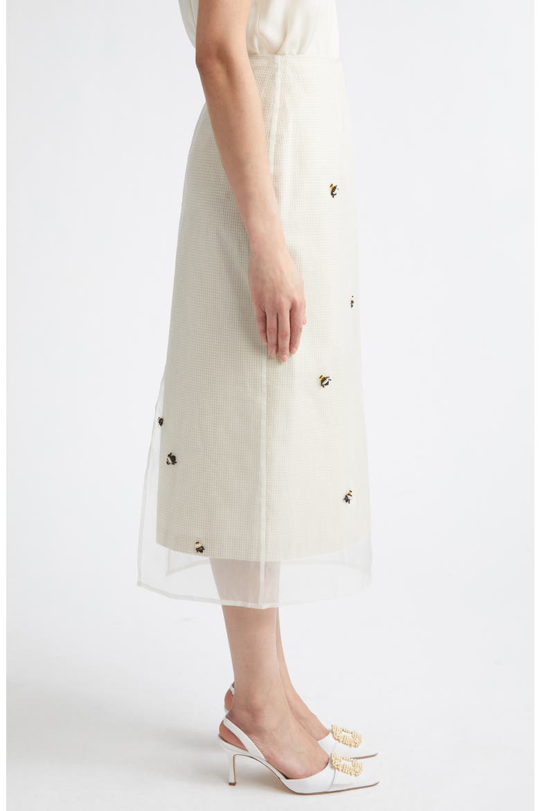 Roxane Embroidered Skirt, Alternate, color, BEES EMBROIDERY