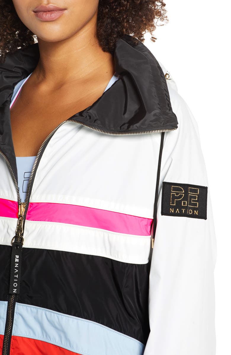 P.E Nation Easy Run Reversible Hooded Jacket, Alternate, color,