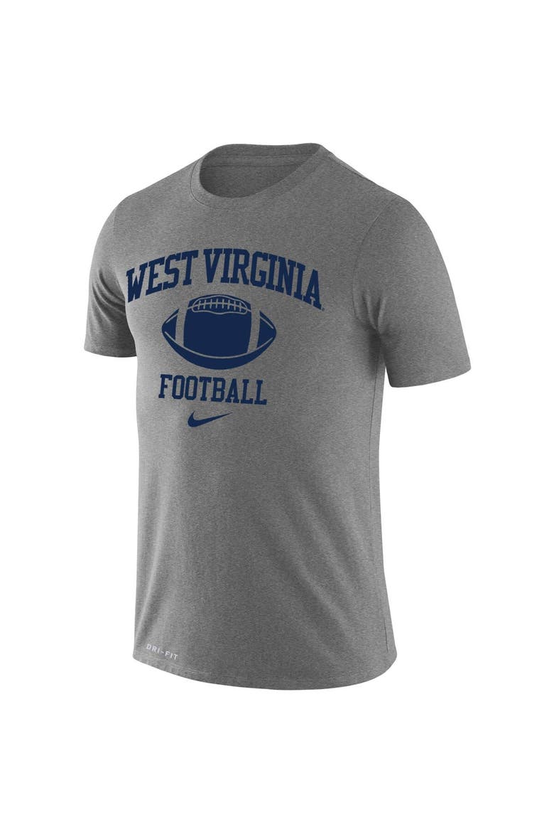 Men's Nike Heathered Gray West Virginia Mountaineers Retro Football Lockup Legend Performance T-Shirt, Alternate, color, Heather Gray