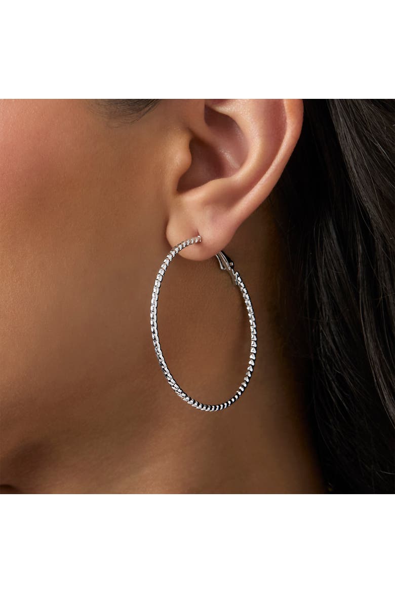 Mixed Metal Hoop Earring Set in Gold & Silver-Tone, Alternate, color, Multi