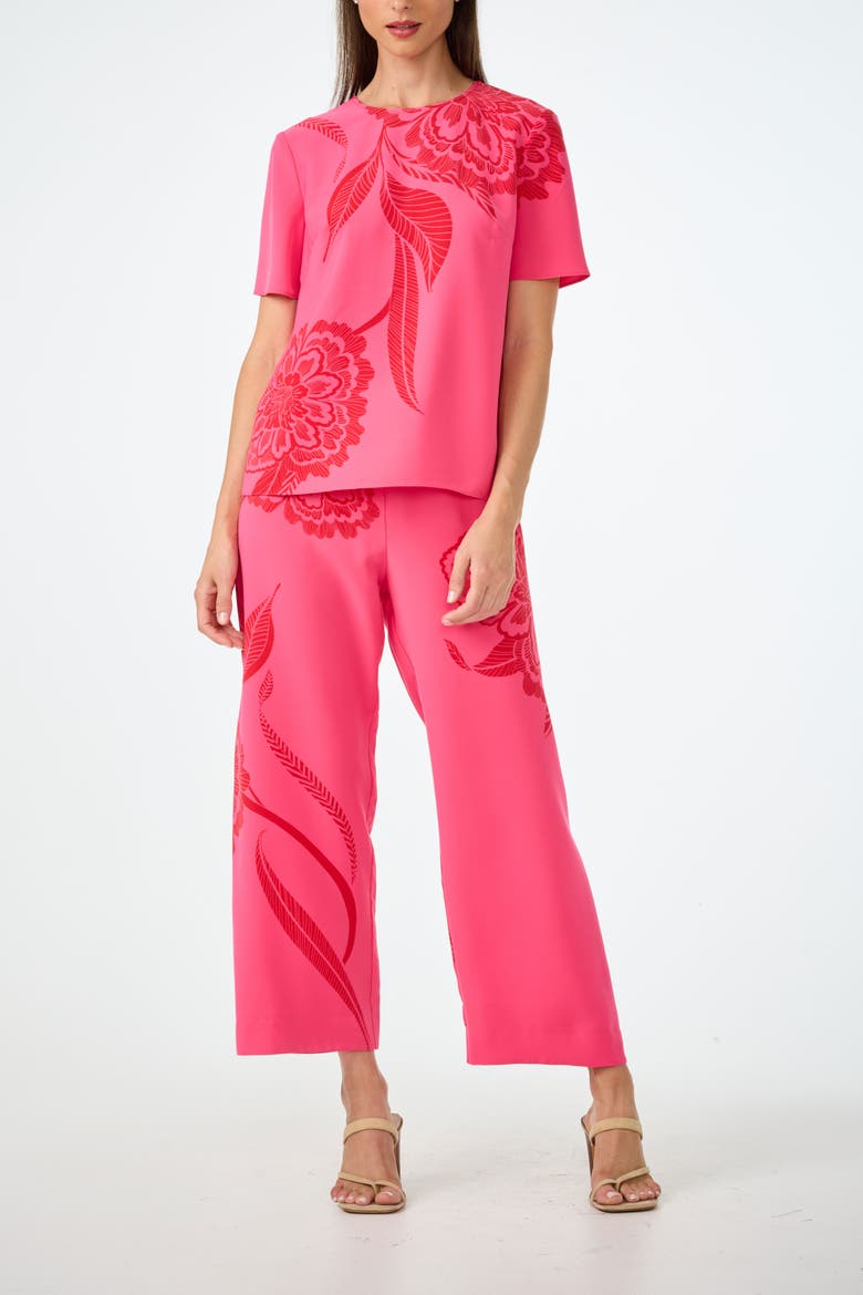 Statue Pull On Cropped Pant, Alternate, color, Rosewater/Reina Red