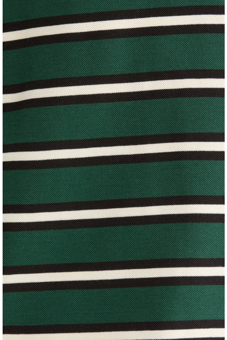 Fairway Bass Club Stripe Piqué Polo, Alternate, color, FOREST STRIPE