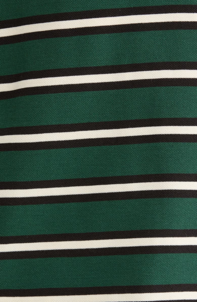 MALBON Fairway Bass Club Stripe Piqué Polo, Alternate, color, Forest Stripe