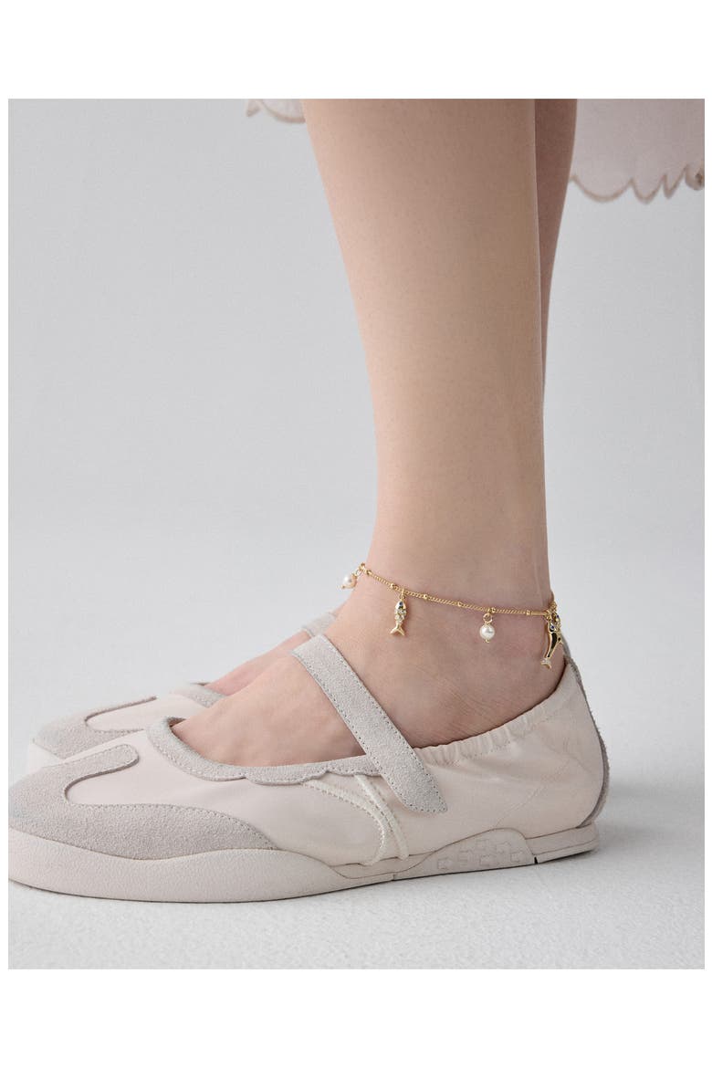 summer daze fish charm anklet, Alternate, color, CREAM MULTI