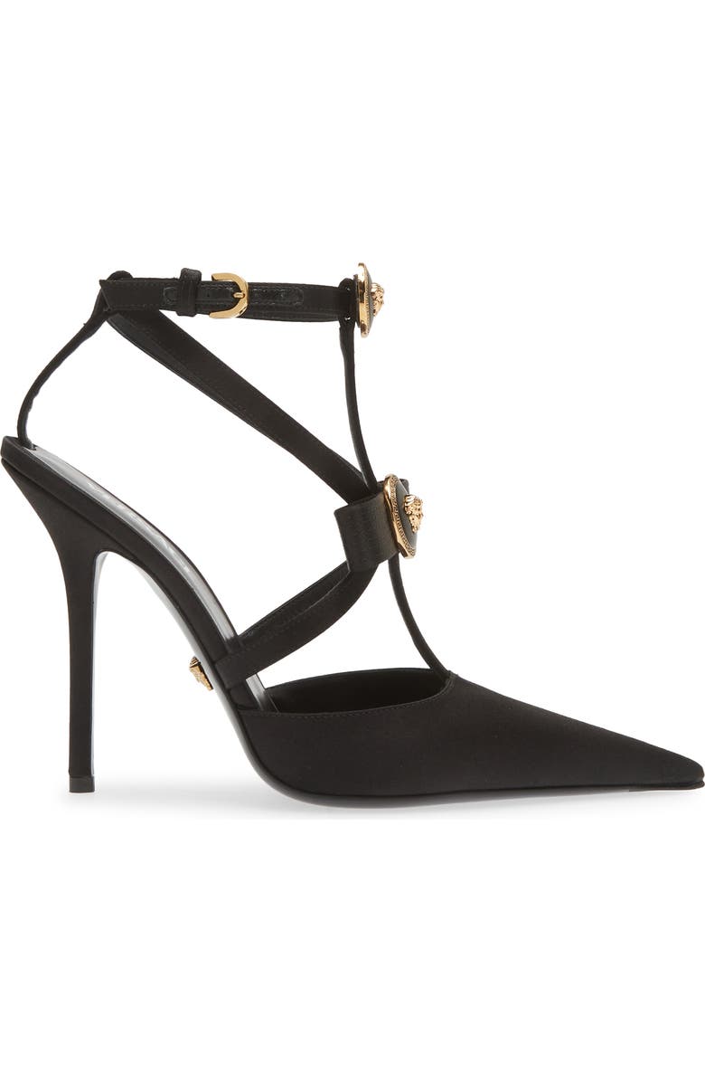 Versace Gianni Ribbon Cage Pointed Toe Pump, Alternate, color,