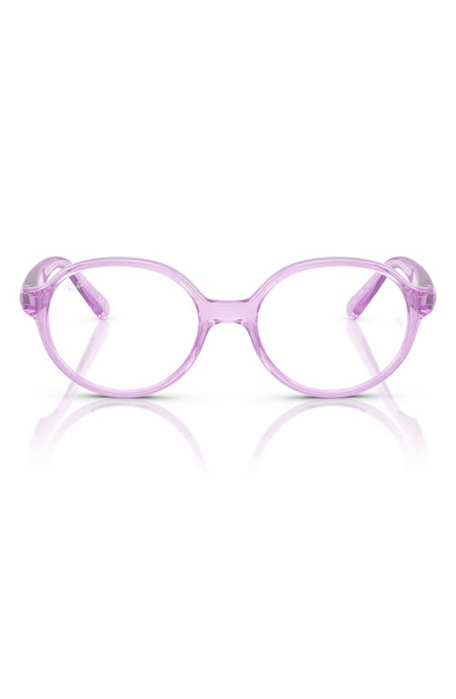 Ray Ban Ray-ban Kids' 44mm Small Phantos Optical Glasses In Transparent Violet