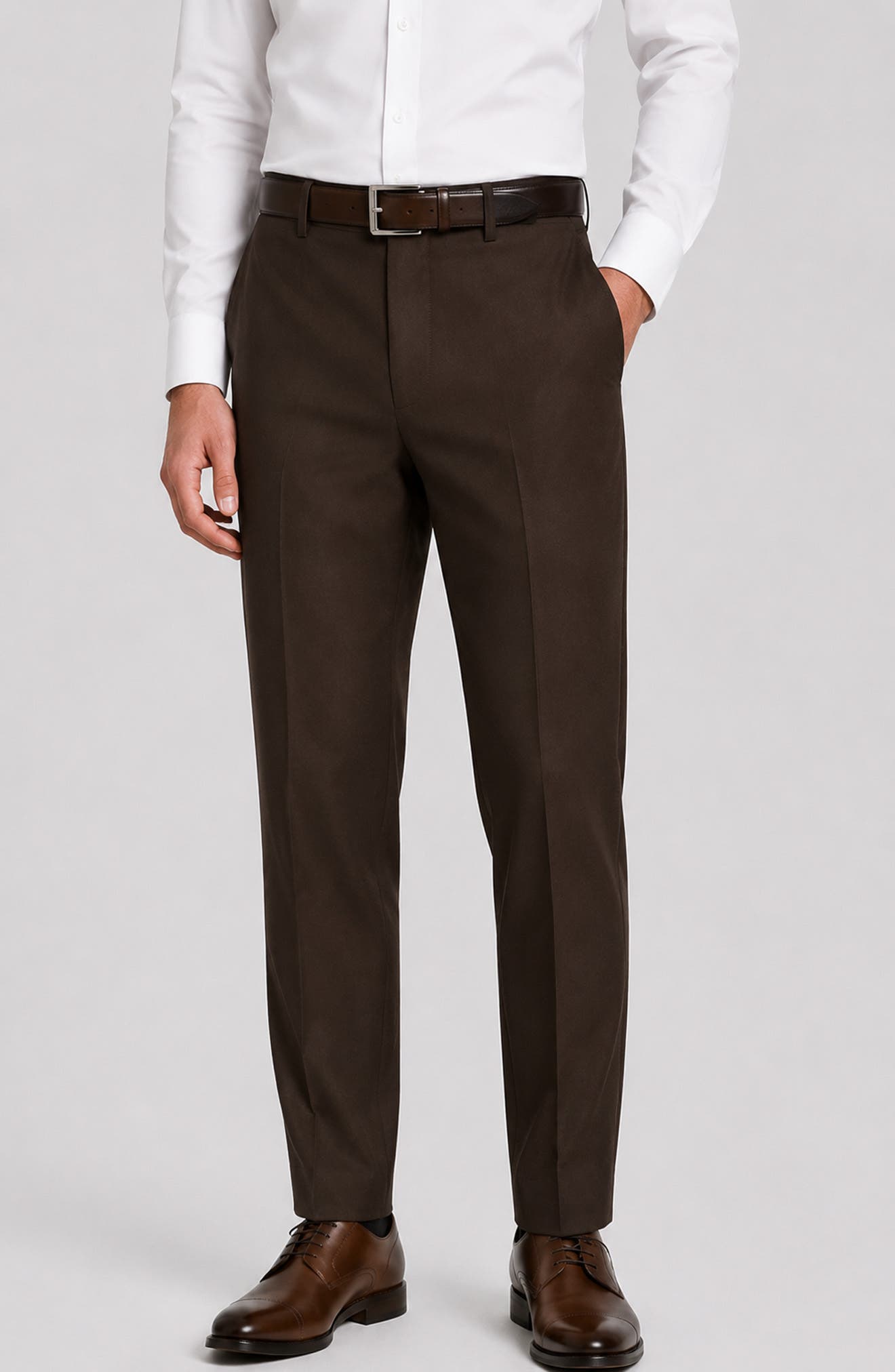 Stefano Modern Fit Wool Trousers