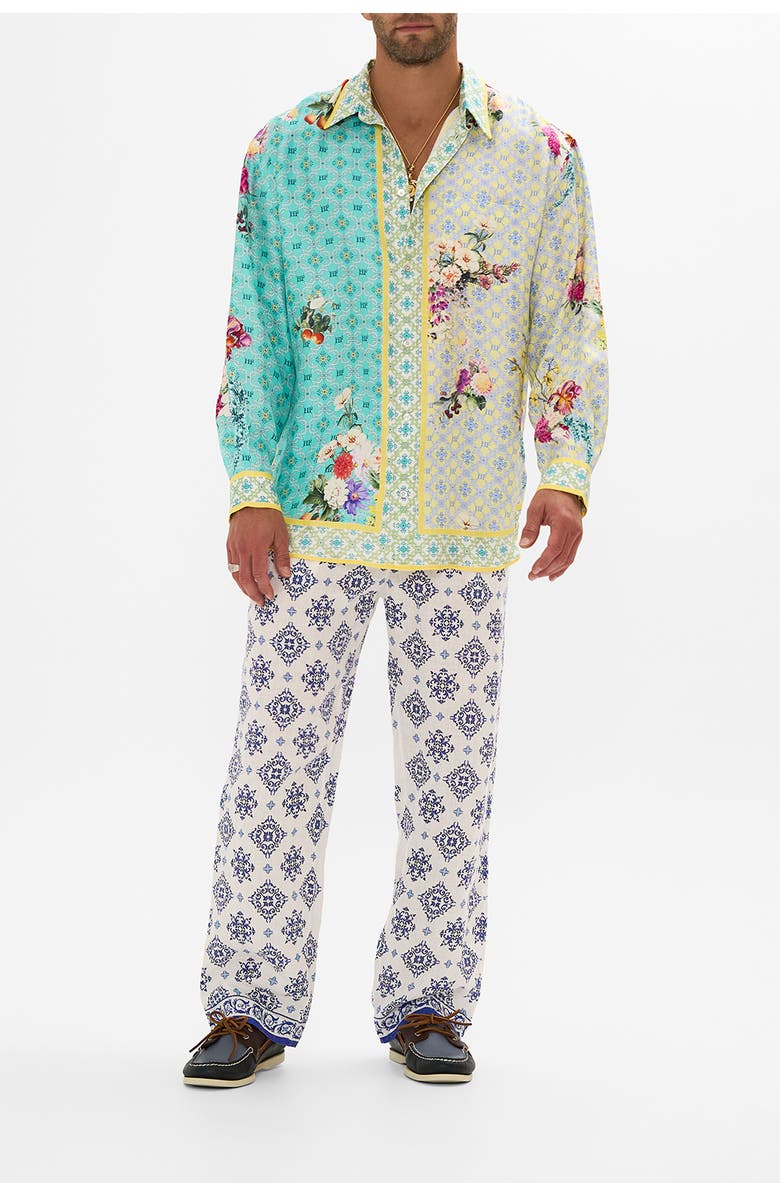 Hotel Franks By Camilla Long Sleeve Oversized Shirt Gardens Of Queluz, Alternate, color, 