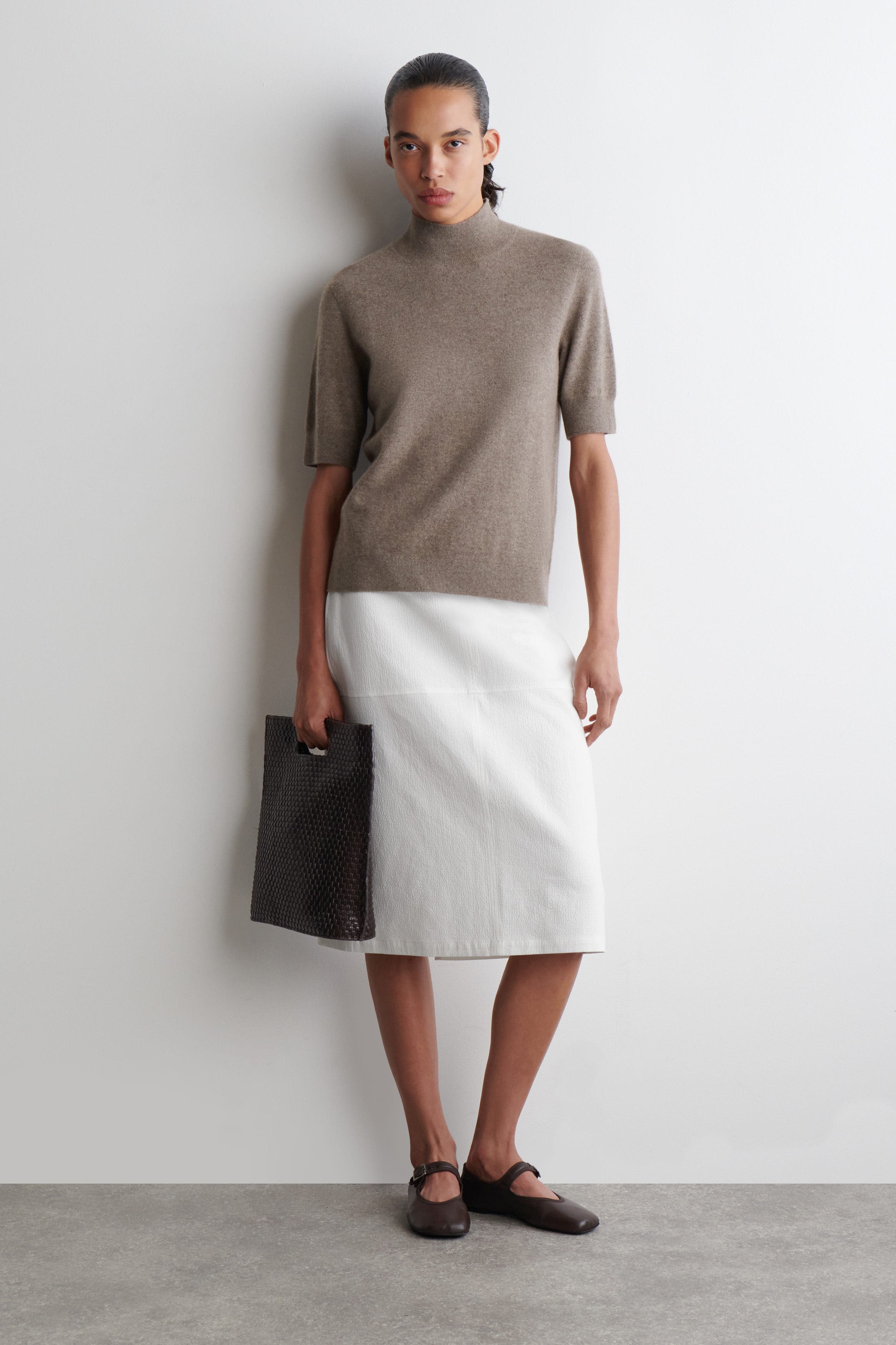 Cashmere Mock-Neck T-Shirt - image 4