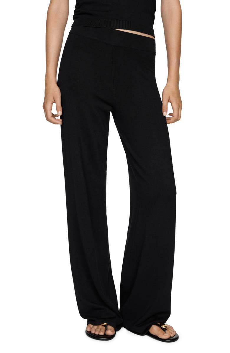 MANGO Wide Leg Sweater Pants, Main, color, 